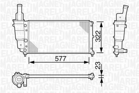 Радиатор Mondeo 96-2000 MAGNETI MARELLI 350213114000 (фото 1)