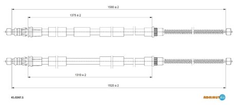 Трос ручного тормоза ADRIAUTO 41.0247.1 (фото 1)