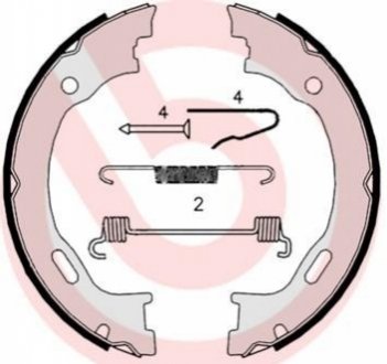 Комплект тормозных колодок, стояночная тормозная система BREMBO S 50 515