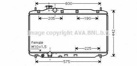 Радіатор охолодження двигуна Honda Civic (05-12) 1,8i MT AVA AVA COOLING HD2189