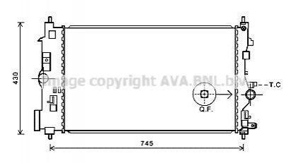 Радиатор opel insigniazafira c 1.4t mt 08- AVA COOLING OLA2591