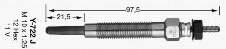 Свічка розжарювання NGK 9974