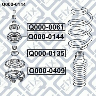 Опора амортизатора Q-fix Q000-0144