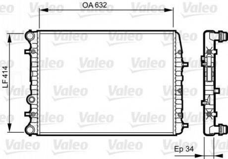 Радіатор охолодження двигуна Valeo 732864