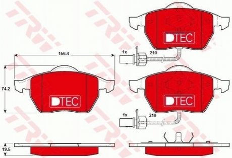 ГАЛЬМіВНі КОЛОДКИ, ДИСКОВі TRW GDB1307DTE