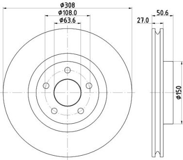 Диск гальмівний HELLA 8DD355132291