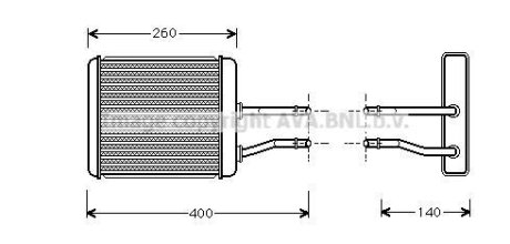 Теплообменник, отопление салона AVA COOLING AL6073