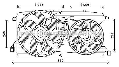 Вентилятор охлаждение двигателя AVA COOLING FD7579